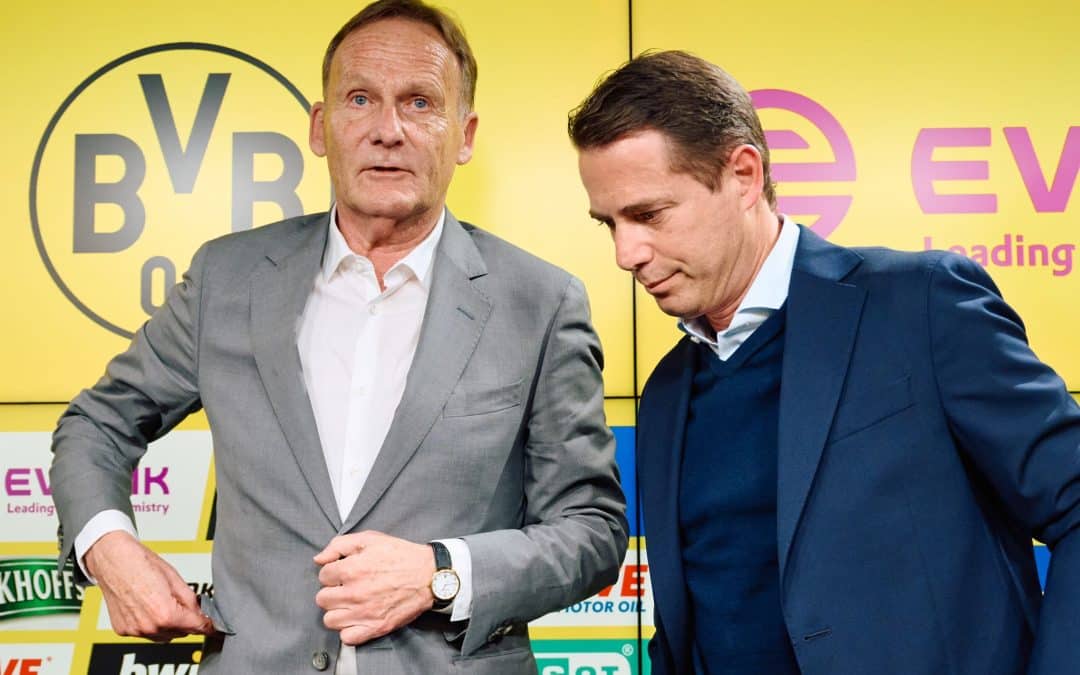 Lars Ricken (r) hat am 1. Mai die Nachfolge von Hans-Joachim Watzke als BVB-Sportchef angetreten.