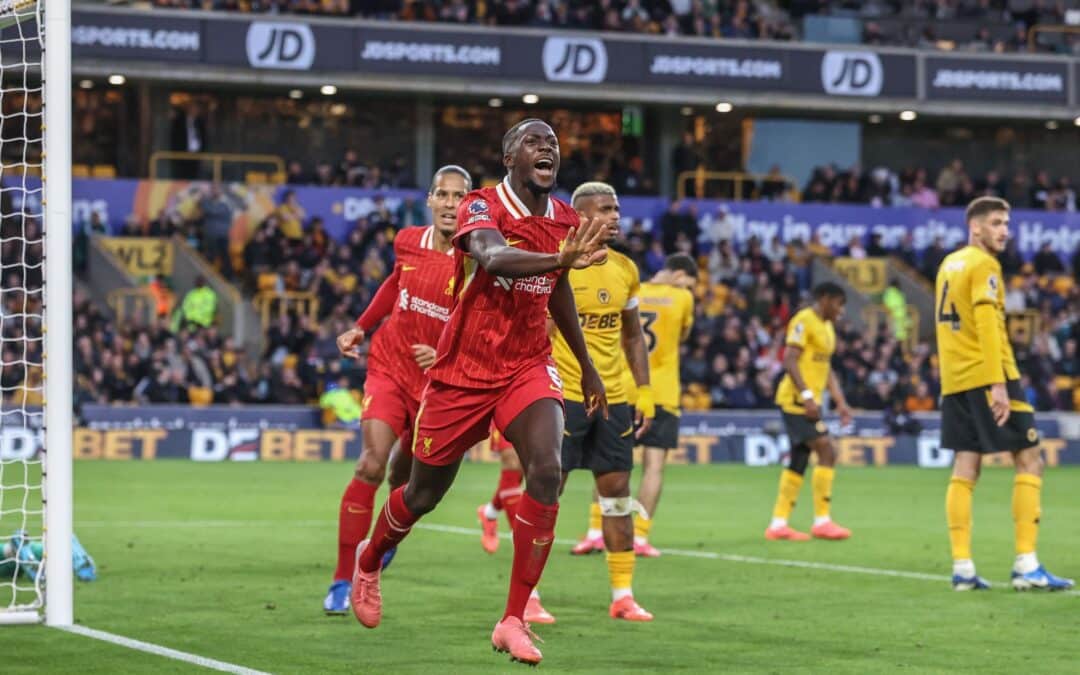 Ibrahima Konate (M.) erzielte das Führungstor für den FC Liverpool.