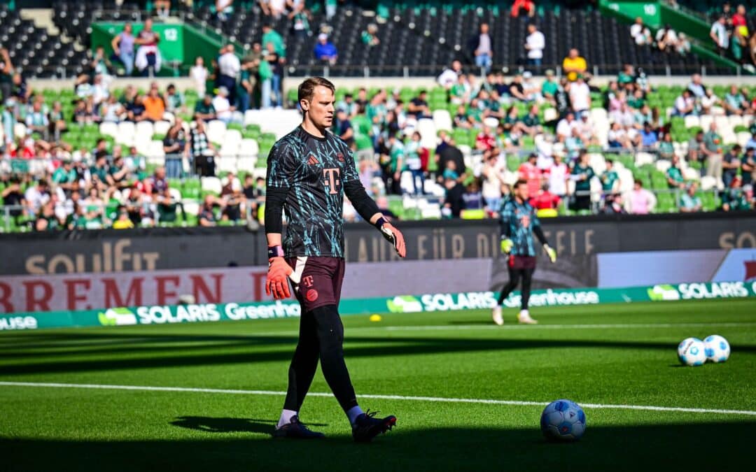 Manuel Neuer musste in Bremen nach dem Aufwärmen doch passen.