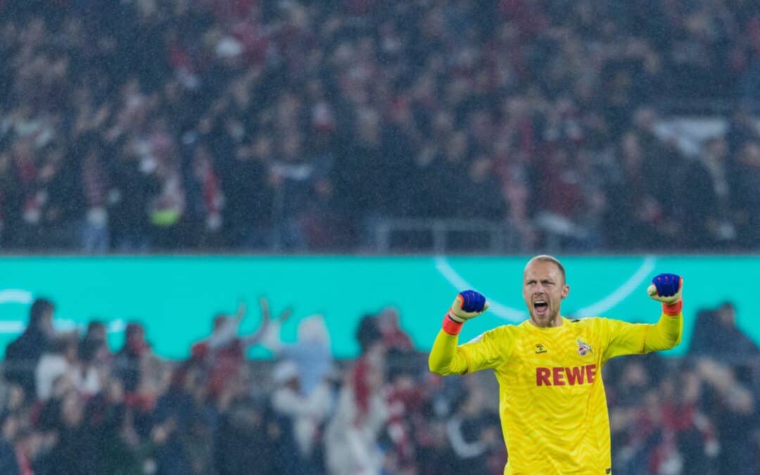 FC-Keeper Schwäbe hat wieder Grund zum Feiern.