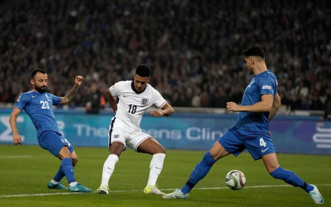 Ollie Watkins (M) erzielte das 1:0 für England in Athen.