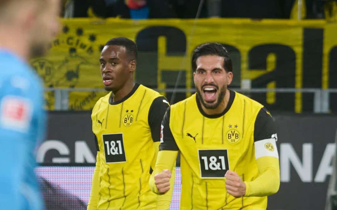 Pure Erleichterung bei BVB-Kapitän Emre Can.