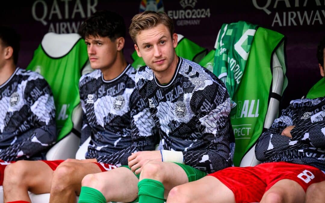 Meist musste Union-Keeper Frederik Rönnow (M) in der dänischen Nationalmannschaft auf der Bank Platz nehmen.