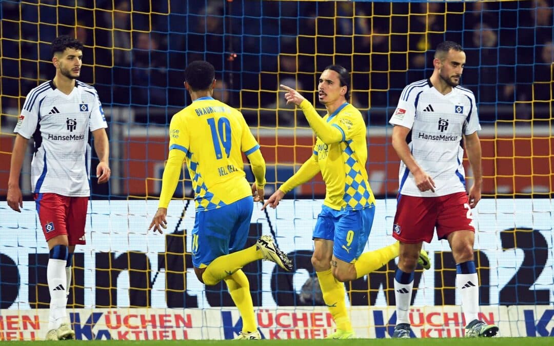 Braunschweigs Rayan Philippe feiert sein Tor zum 1:0.