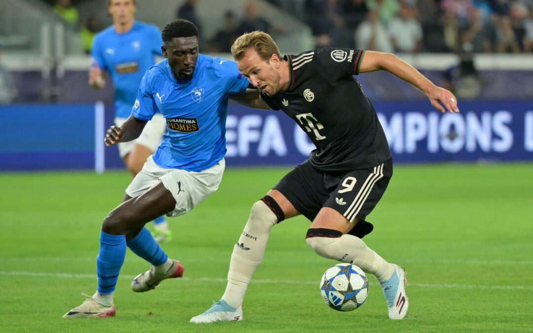 Bayern-Torjäger Harry Kane (r.) - hier in der Champions League auf Zypern - ist in einer Ausnahme-Form.