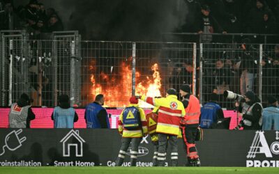 Brand im Frankfurter Fanblock nach Auswärtssieg in Köln