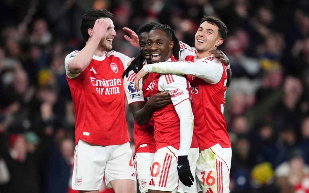Mann des Spiels: Arsenals Eberechi Eze erzielte im Nord-London-Derby drei Tore.