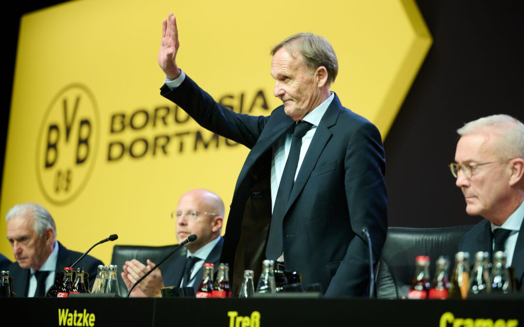 Denkzettel zum Amtswechsel: Der neue BVB-Präsident Hans-Joachim Watzke erhielt nur 59 Prozent Ja-Stimmen
