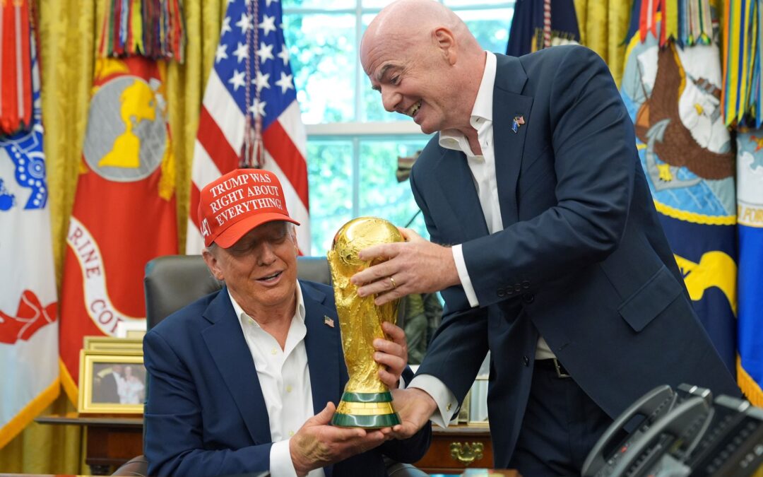 US-Präsident Donald Trump nimmt an der Gruppen-Auslosung zur Fußball-WM teil.