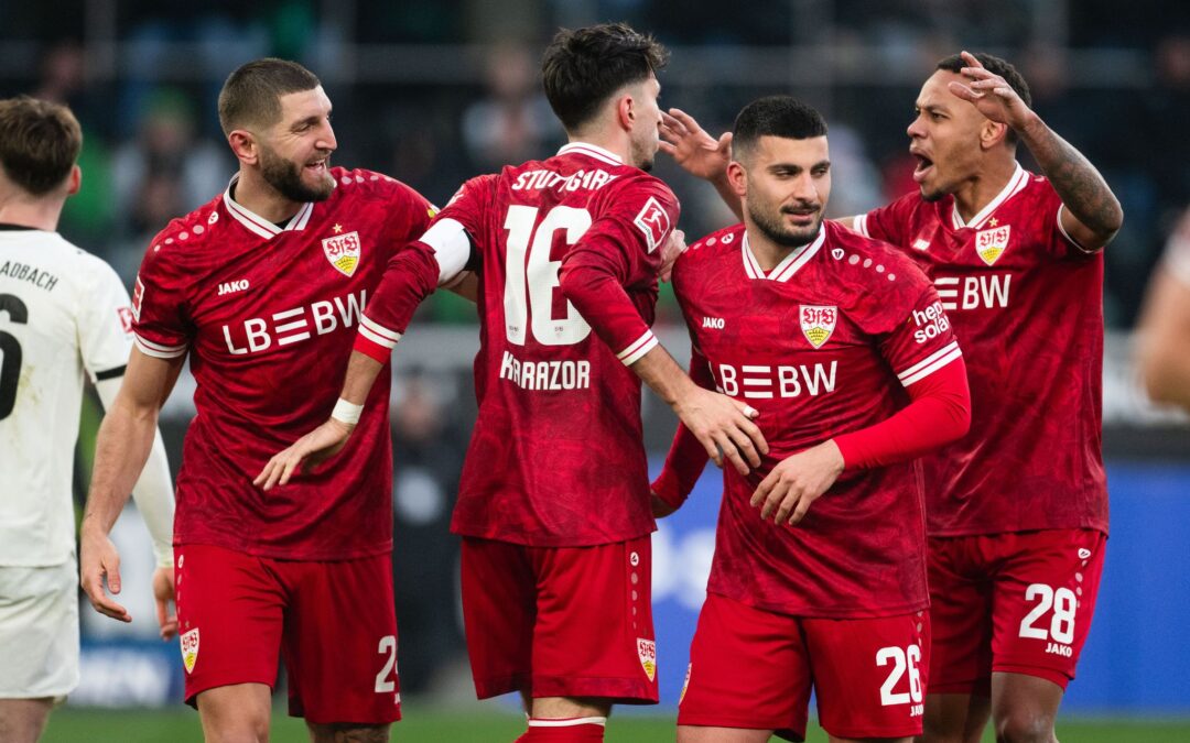 Der VfB Stuttgart jubelt auch in Mönchengladbach.