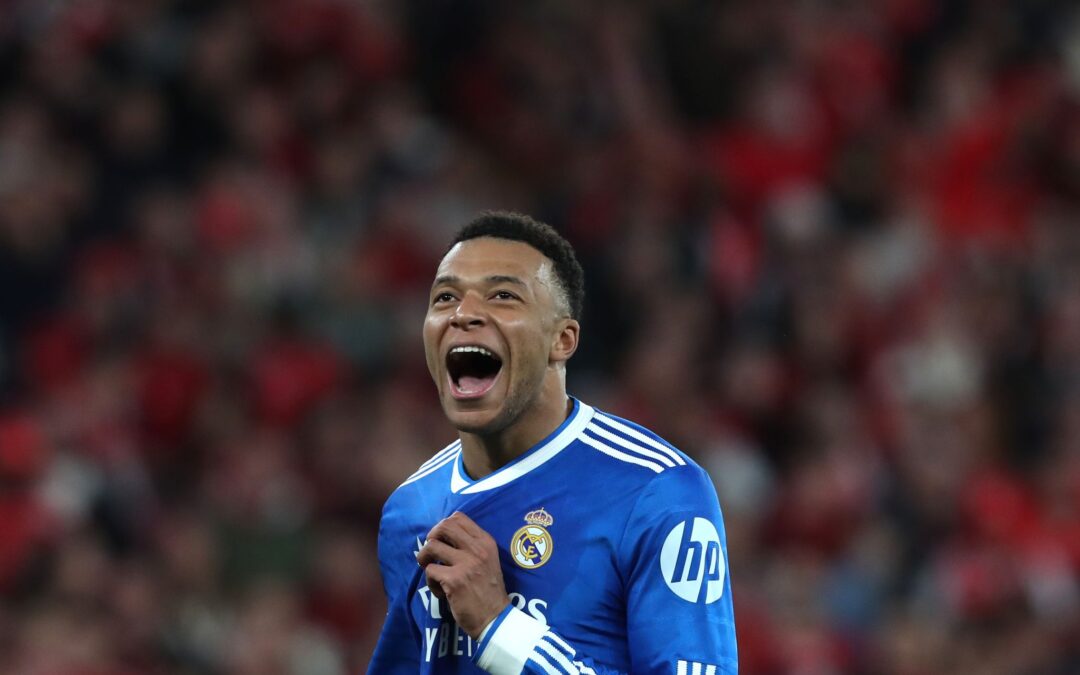 Superstar Kylian Mbappé feiert den Sieg von Real Madrid.