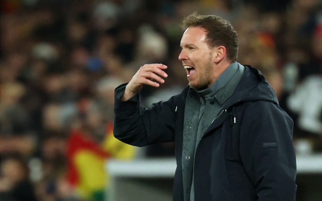 Alles hört auf sein Kommando: Julian Nagelsmann in Aktion am Spielfeldrand.