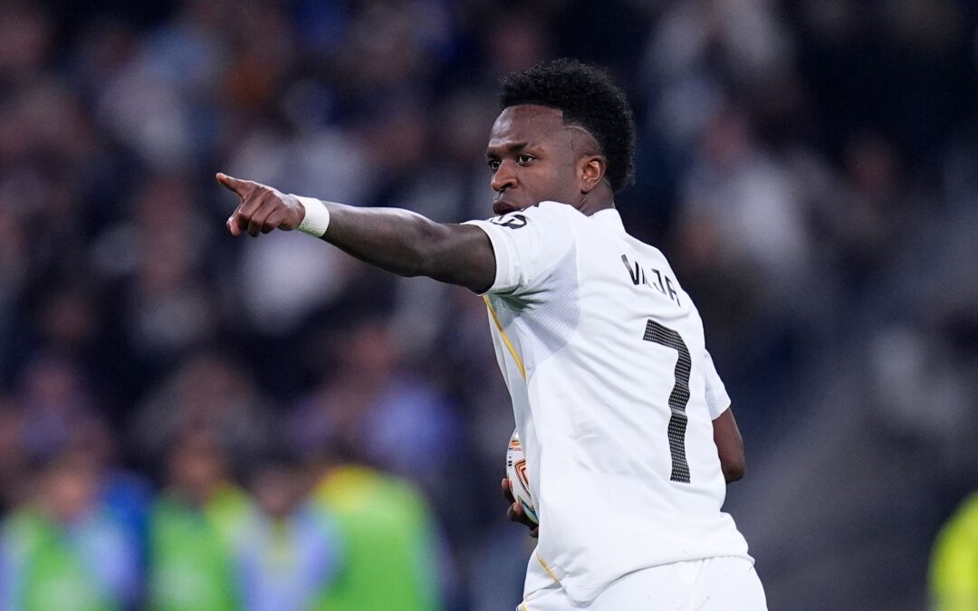 Vinícius Júnior erzielte im Stadtderby zwei Tore für Real Madrid.